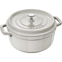 La Cocotte rund gjutjärnsgryta 20 cm / 2,2 liter, white truffle