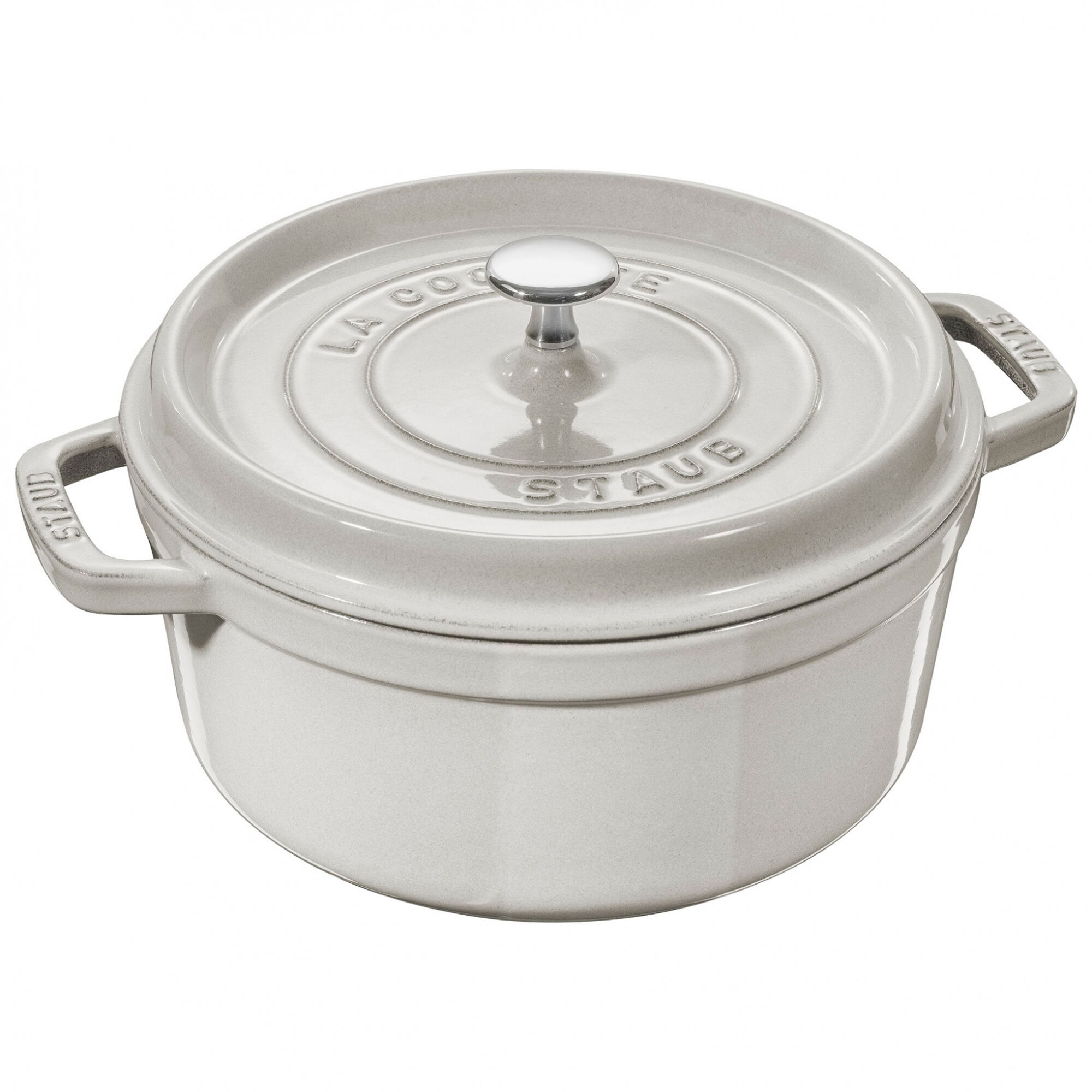 Staub La Cocotte rund støbejernsgryde 22 cm / 2,6 l, white truffle