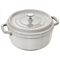 La Cocotte rund gjutjärnsgryta 22 cm / 2,6 liter, white truffle