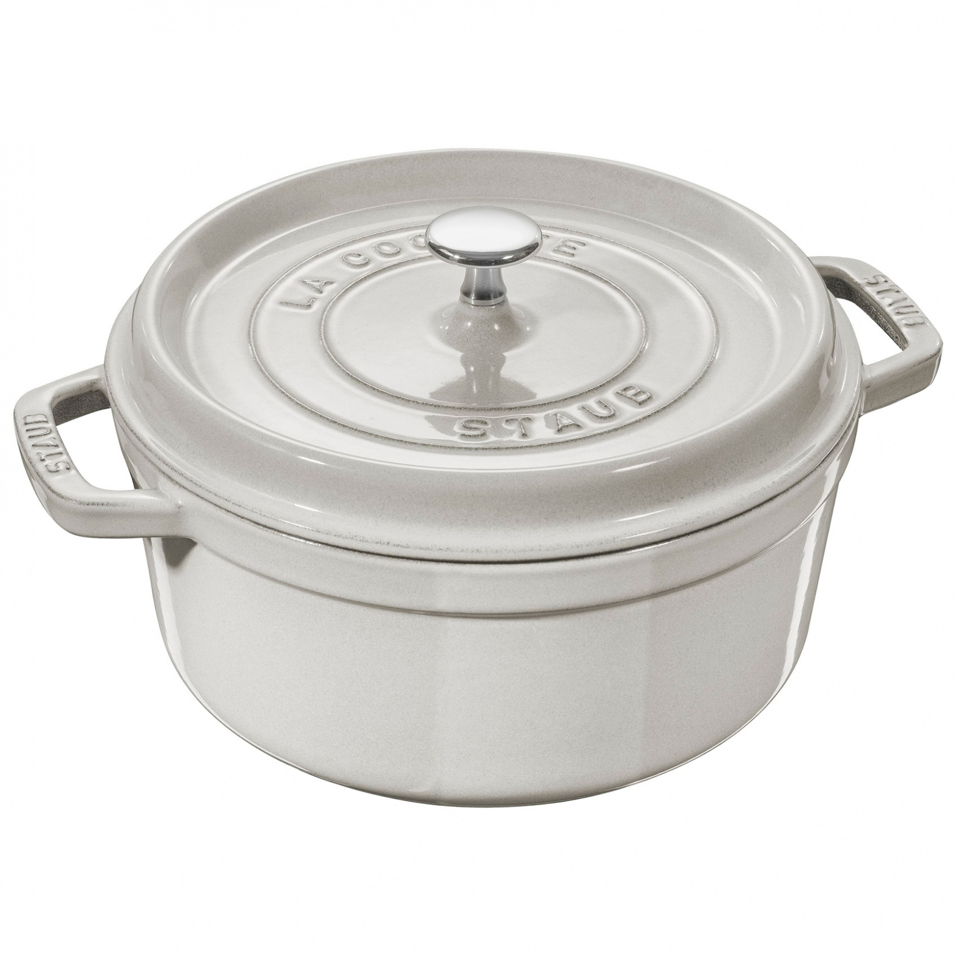 La Cocotte rund gjutjärnsgryta 22 cm / 2,6 liter, white truffle