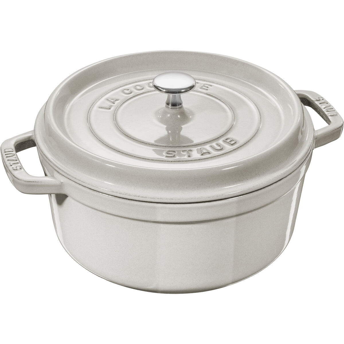 La Cocotte rund gjutjärnsgryta 28 cm / 6,7 liter, white truffle