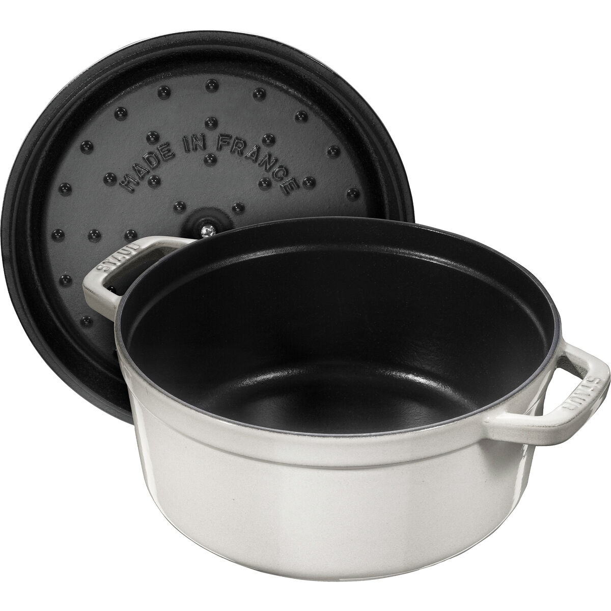 La Cocotte rund gjutjärnsgryta 28 cm / 6,7 liter, white truffle