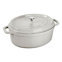 La Cocotte oval gjutjärnsgryta 29 cm / 4,2 liter, white truffle