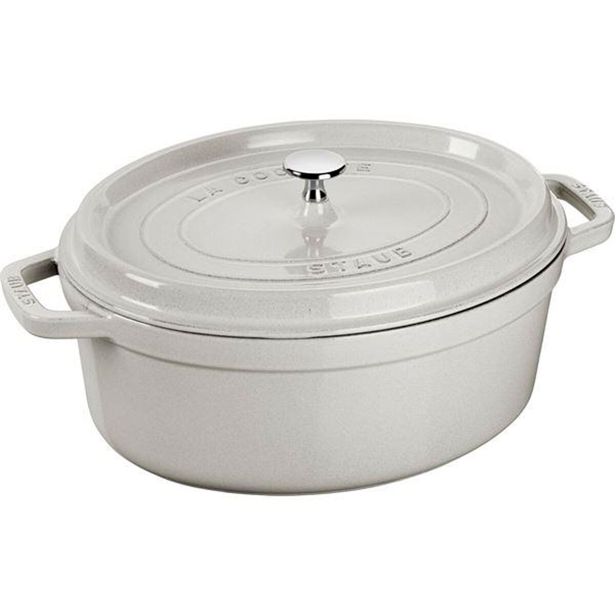 La Cocotte oval gjutjärnsgryta 31 cm / 5,5 liter, white truffle