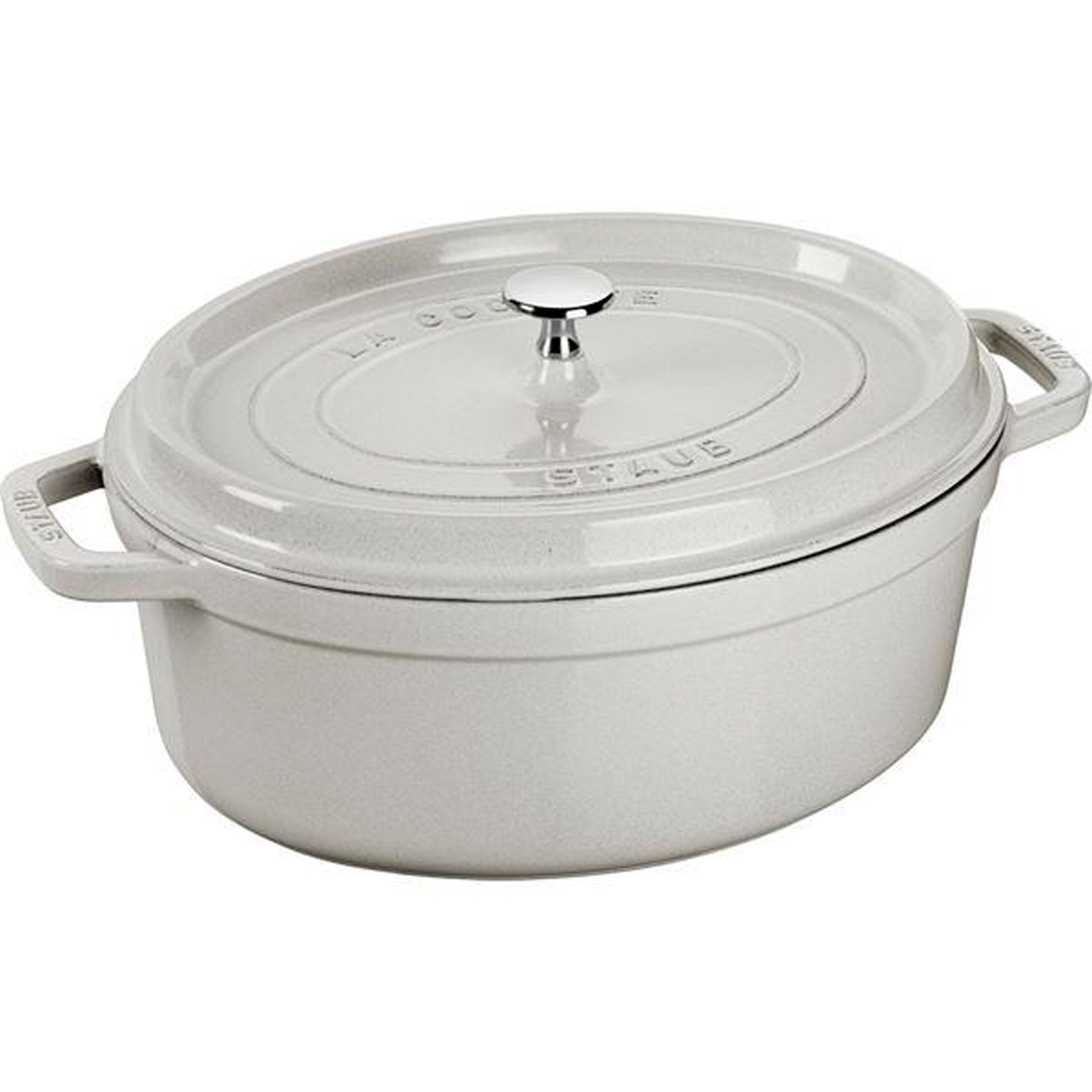 La Cocotte oval gjutjärnsgryta 31 cm / 5,5 liter, white truffle