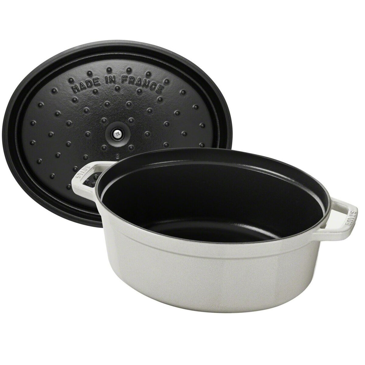 La Cocotte oval gjutjärnsgryta 27 cm / 3,2 liter, white truffle