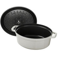 La Cocotte oval gjutjärnsgryta 27 cm / 3,2 liter, white truffle