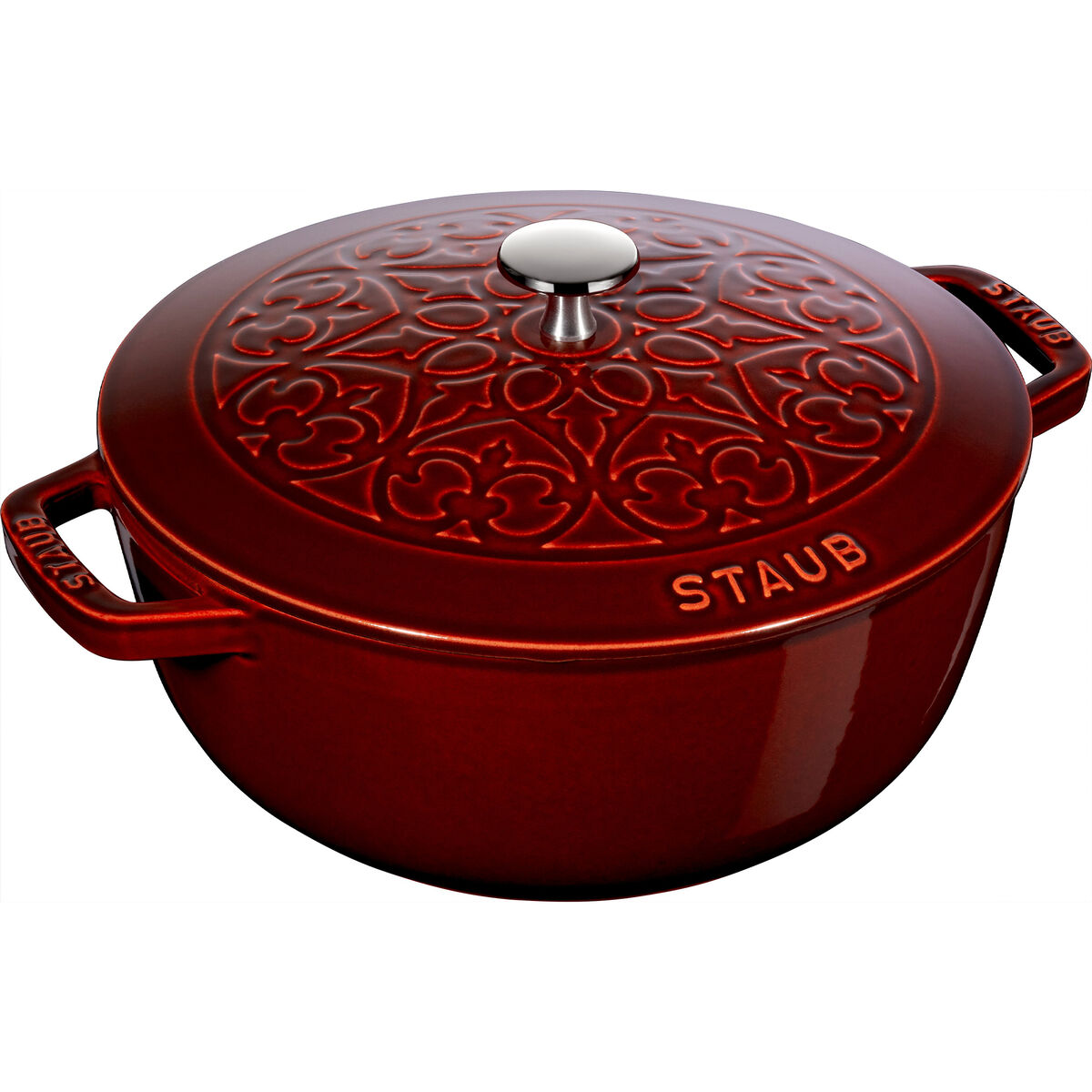 La Cocotte stekgryta i gjutjärn 24 cm / 3,6 liter, grenadinröd