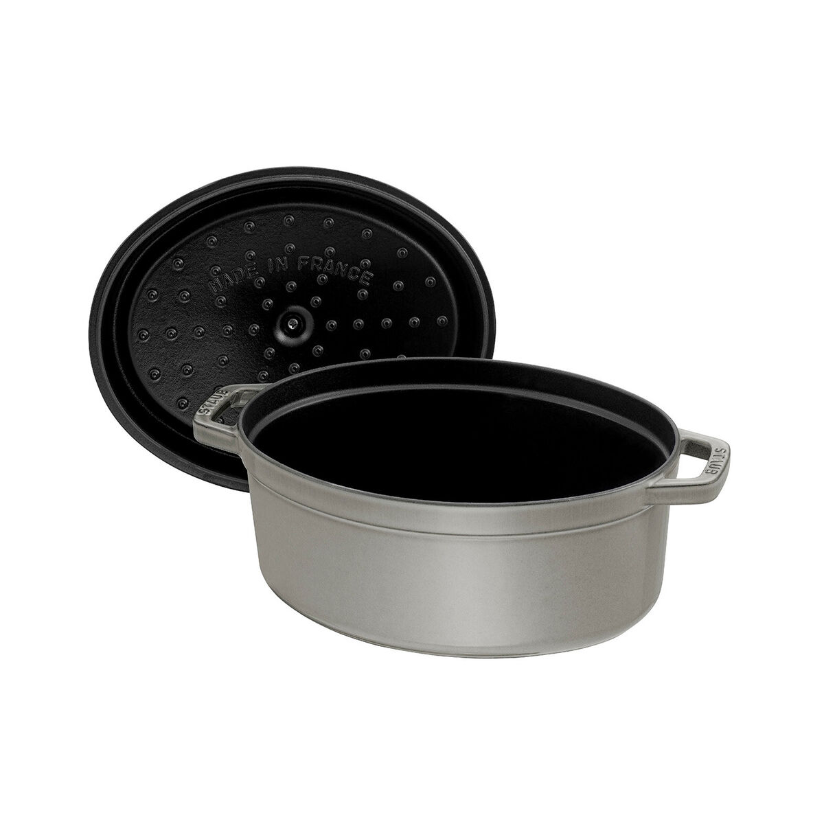 La Cocotte oval gjutjärnsgryta 29 cm / 4,2 liter, grafitgrå