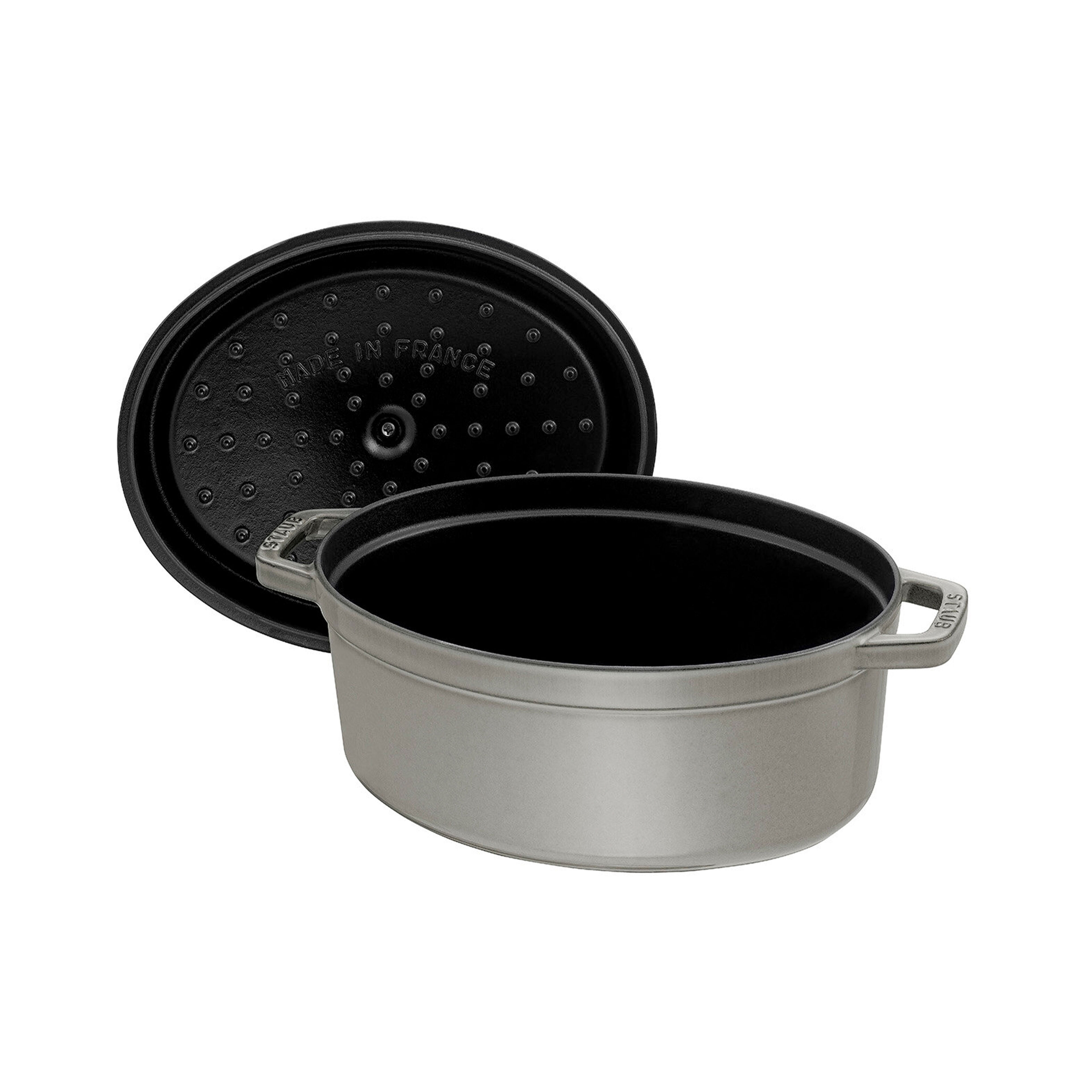 La Cocotte oval gjutjärnsgryta 29 cm / 4,2 liter, grafitgrå