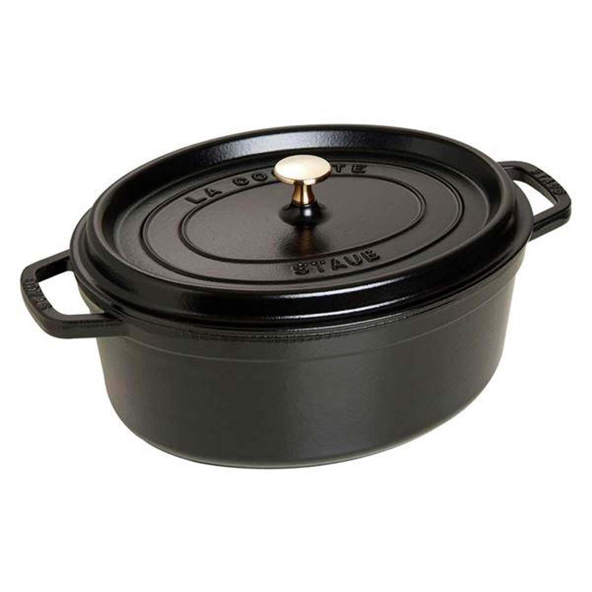 La Cocotte oval gjutjärnsgryta 31 cm / 5,5 liter, svart
