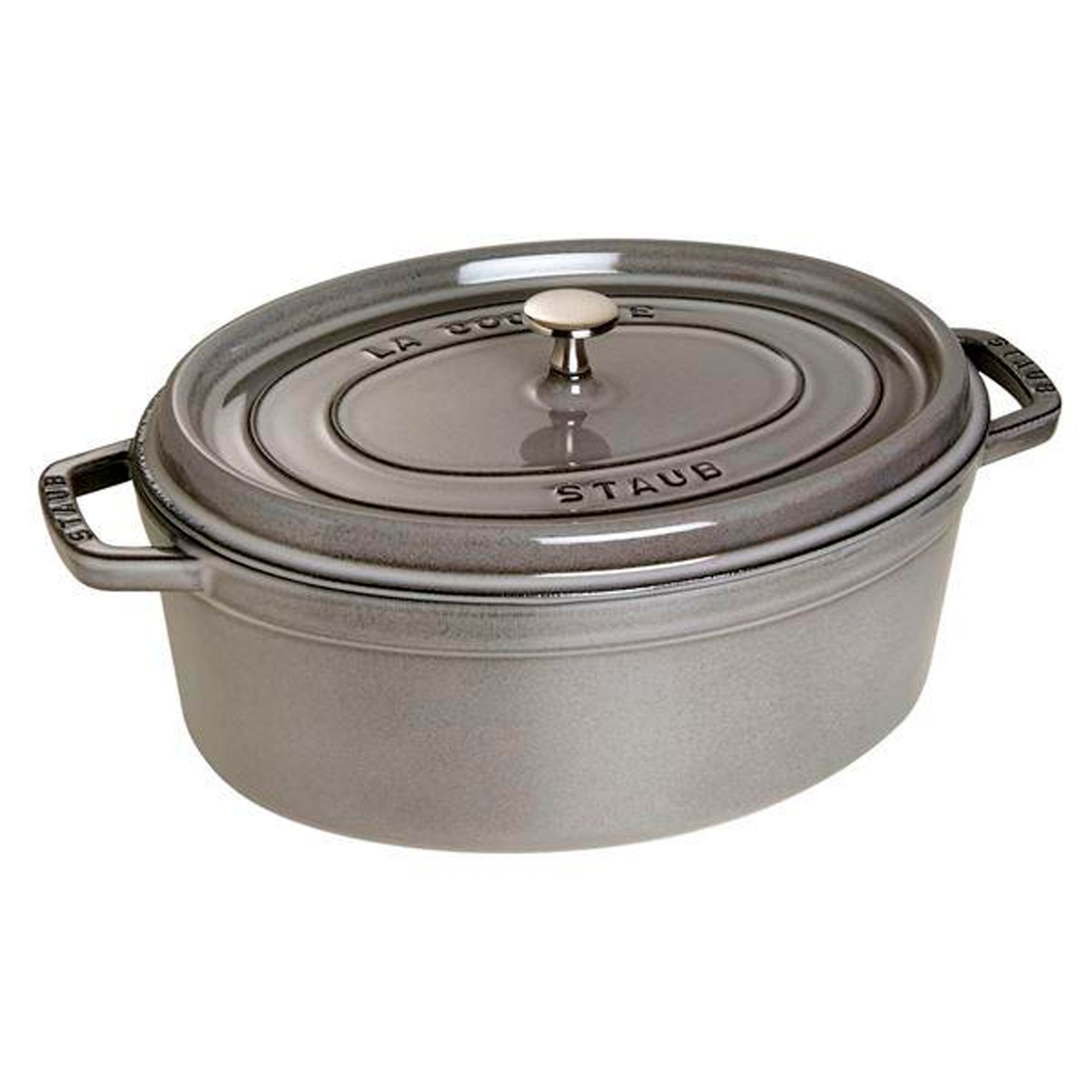 La Cocotte oval gjutjärnsgryta 31 cm / 5,5 liter, grafitgrå