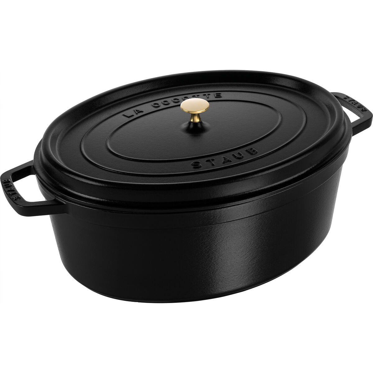 La Cocotte oval gjutjärnsgryta 33 cm / 6,7 liter, svart