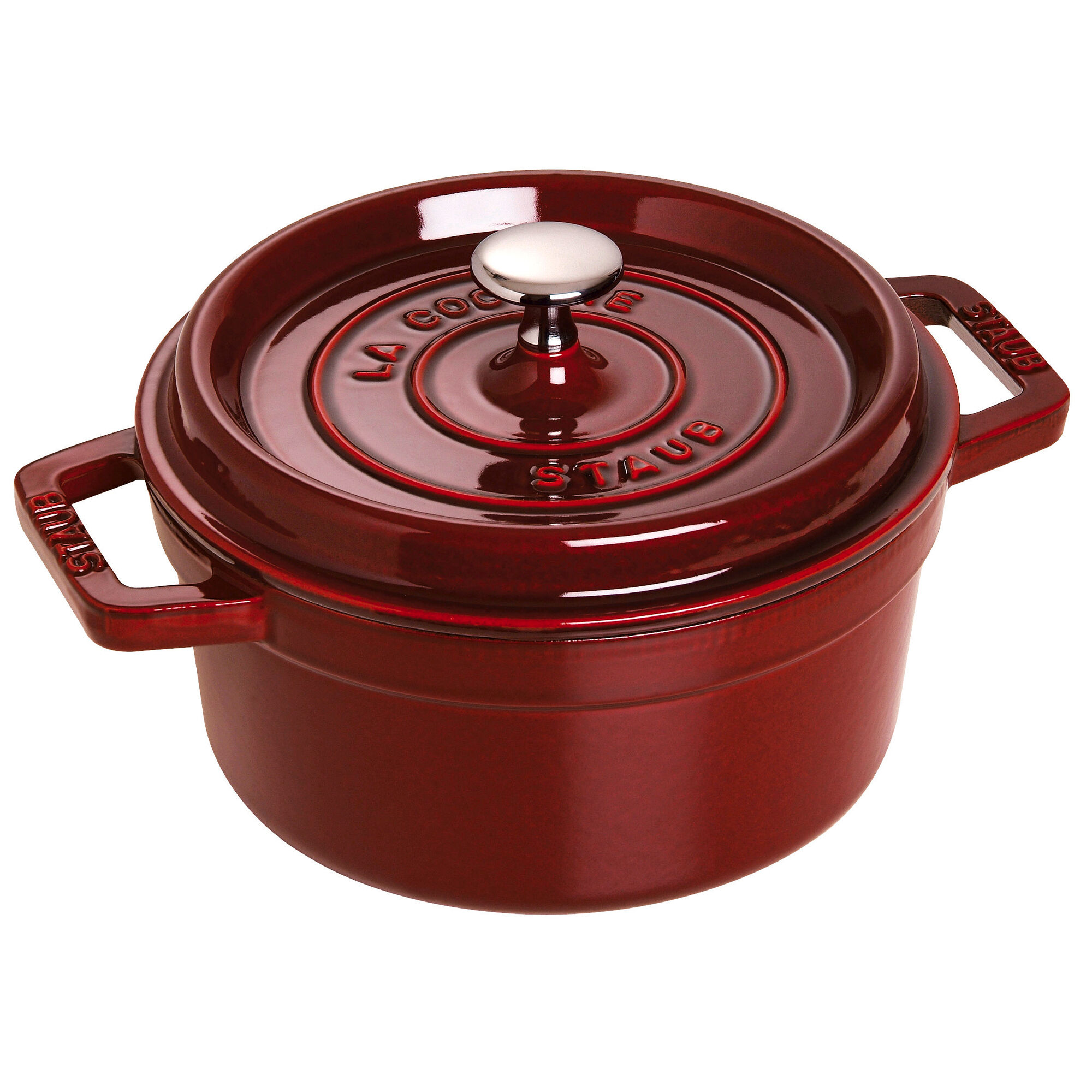 Staub La Cocotte rund støbejernsgryde 22 cm / 2,6 liter, grenadinrød