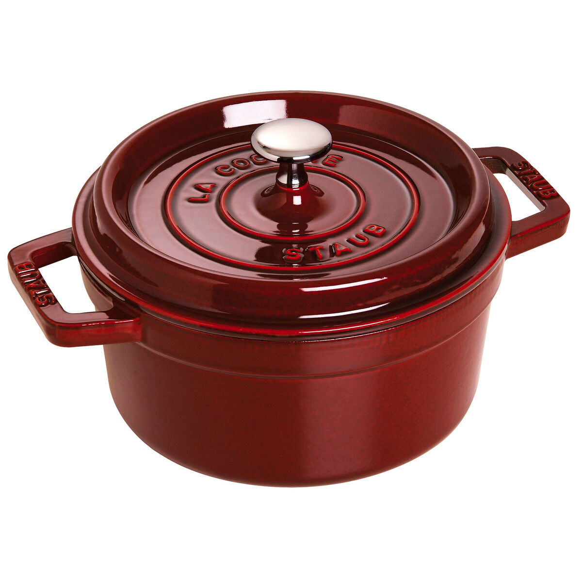 La Cocotte rund gjutjärnsgryta 22 cm / 2,6 liter, grenadinröd