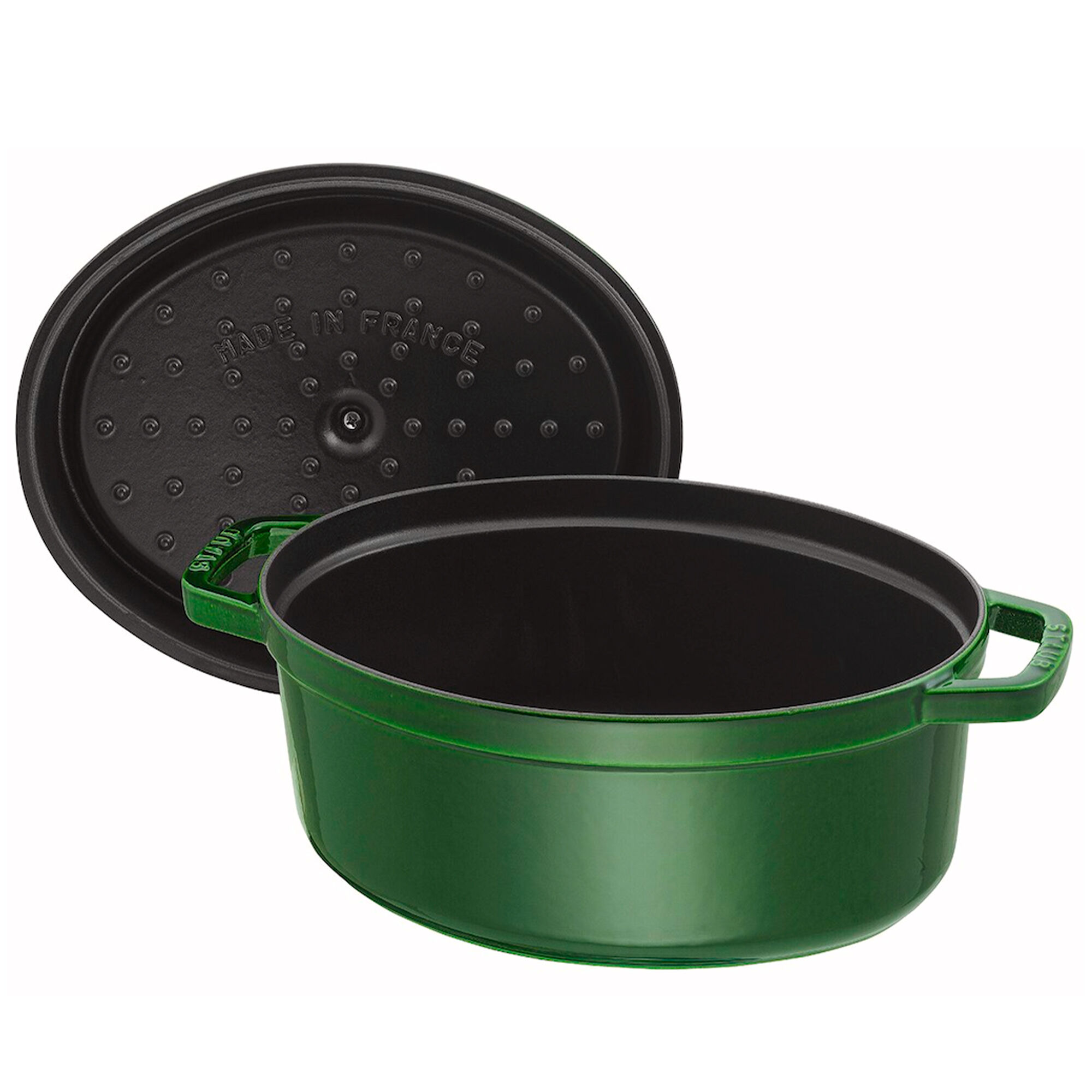 Staub La Cocotte oval støbejernsgryde 29 cm / 4,2 liter, basilikumgrøn