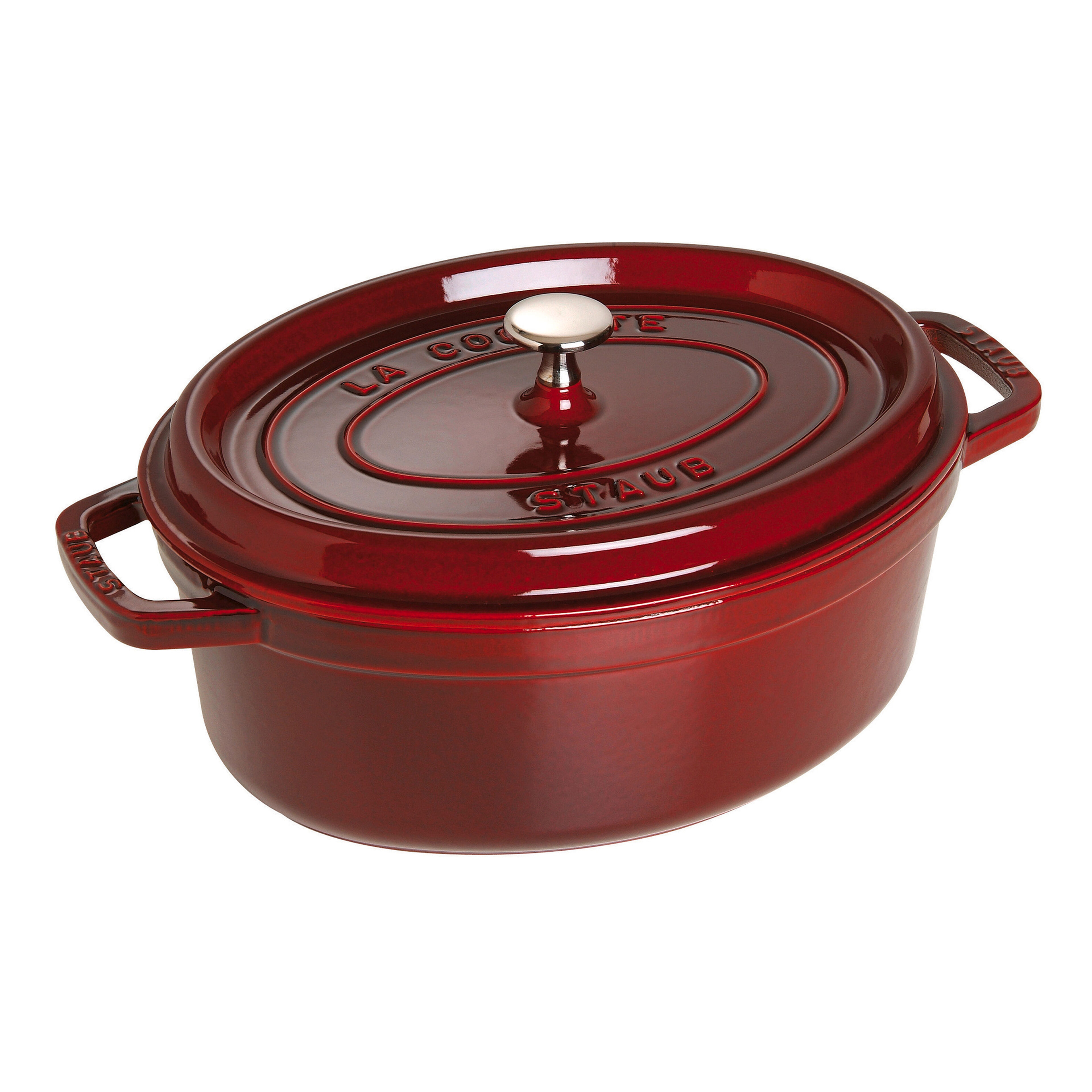 La Cocotte oval gjutjärnsgryta 29 cm / 4,2 liter, grenadinröd