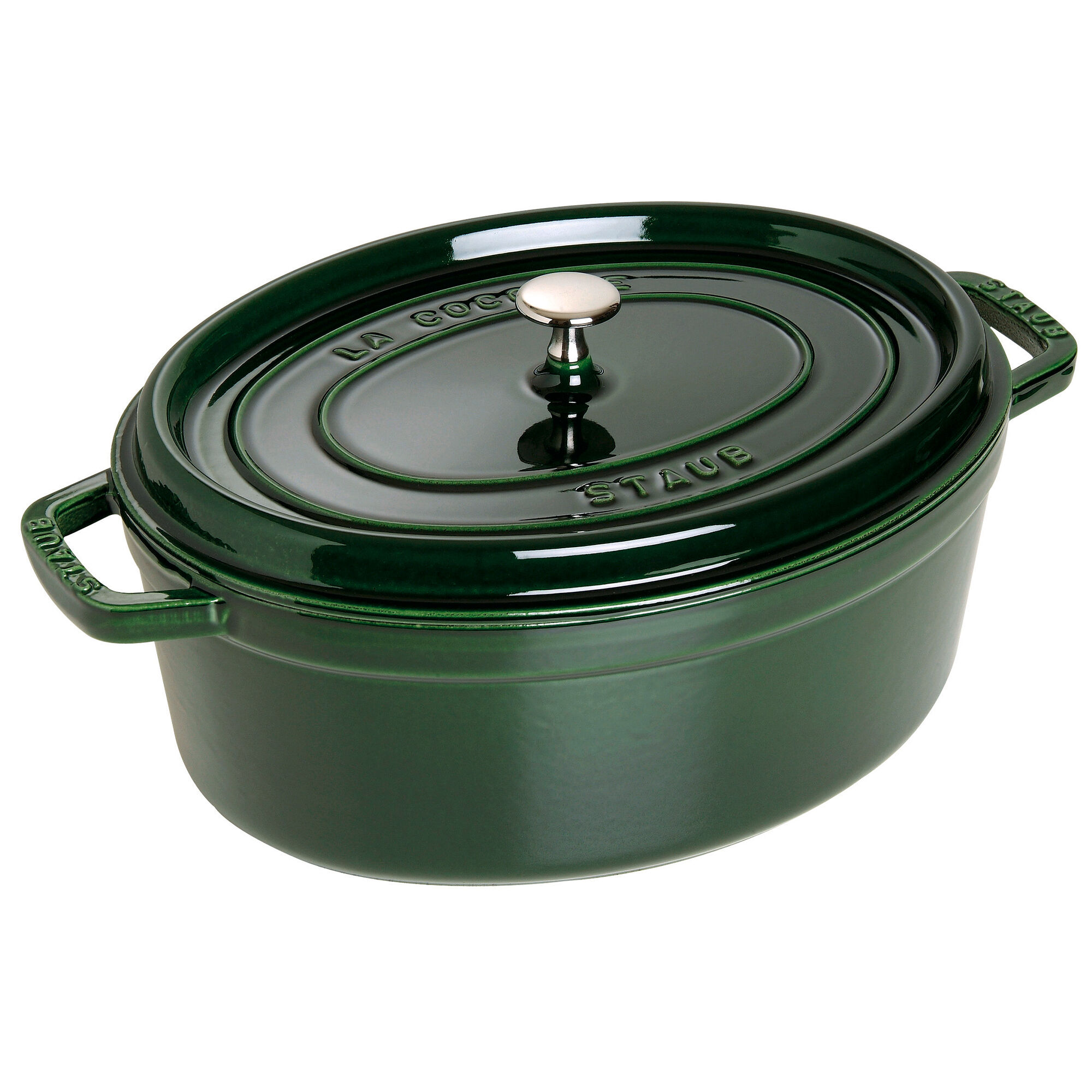 Staub La Cocotte oval støbejernsgryde 31 cm / 5,5 liter, basilikagrøn