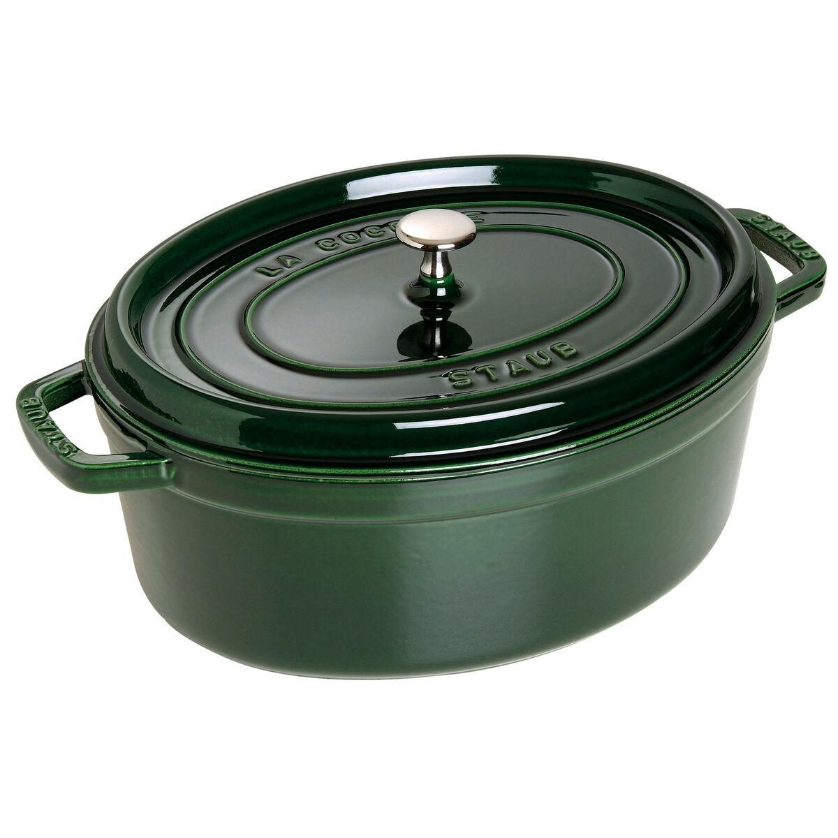 La Cocotte oval gjutjärnsgryta 31 cm / 5,5 liter, basilikagrön