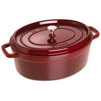La Cocotte oval gjutjärnsgryta 31 cm / 5,5 liter, grenadinröd
