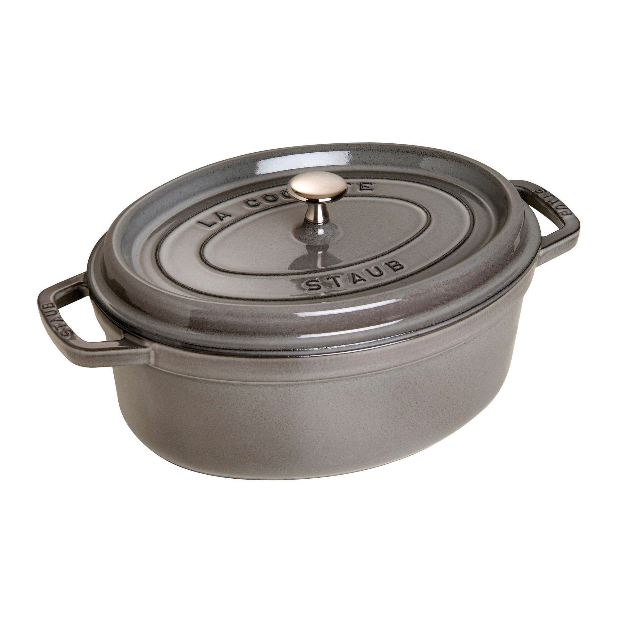 Staub La Cocotte oval støbejernsgryde 8 liter, grafitgrå