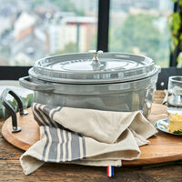 La Cocotte oval gjutjärnsgryta 8 liter, grafitgrå