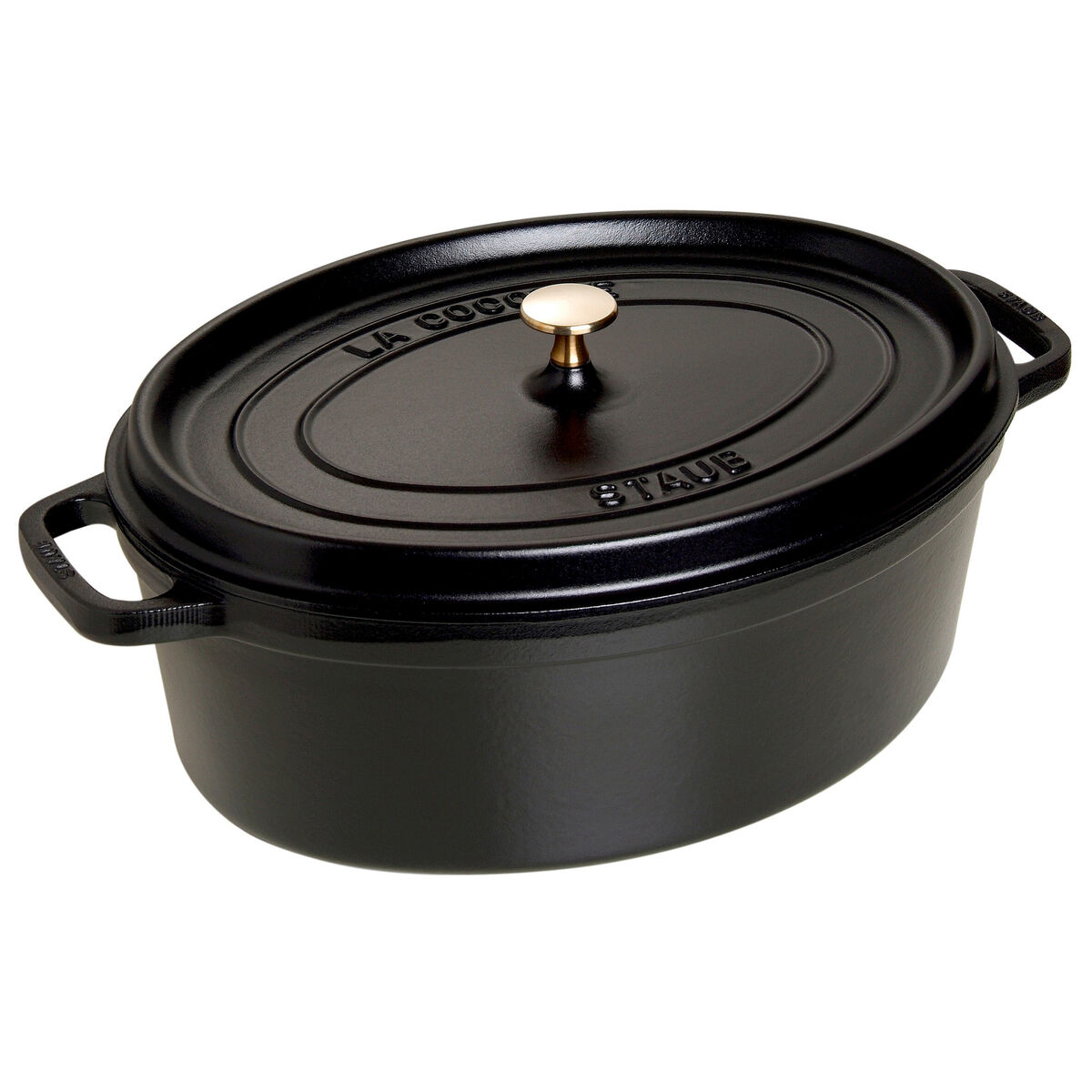 La Cocotte oval gjutjärnsgryta 8 liter, svart
