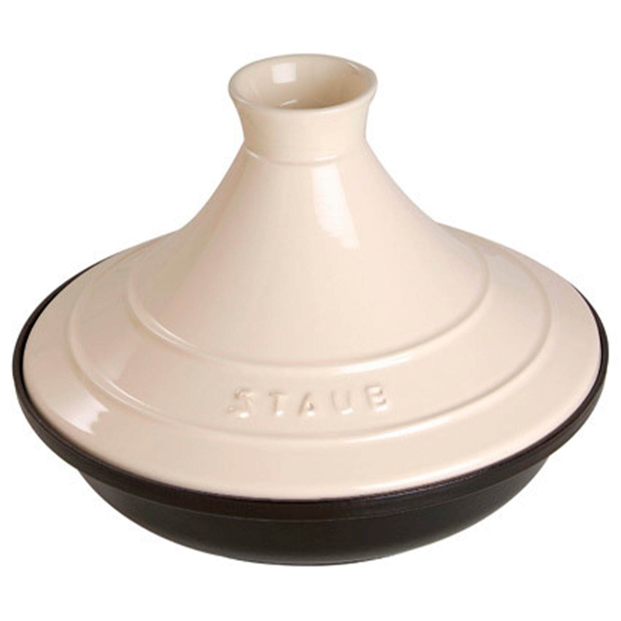 Staub Tajinegryde 20 cm, cremefarvet