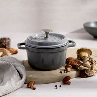 La Cocotte rund gjutjärnsgryta 14 cm / 0,8 liter, grafitgrå
