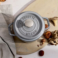 La Cocotte rund gjutjärnsgryta 14 cm / 0,8 liter, grafitgrå