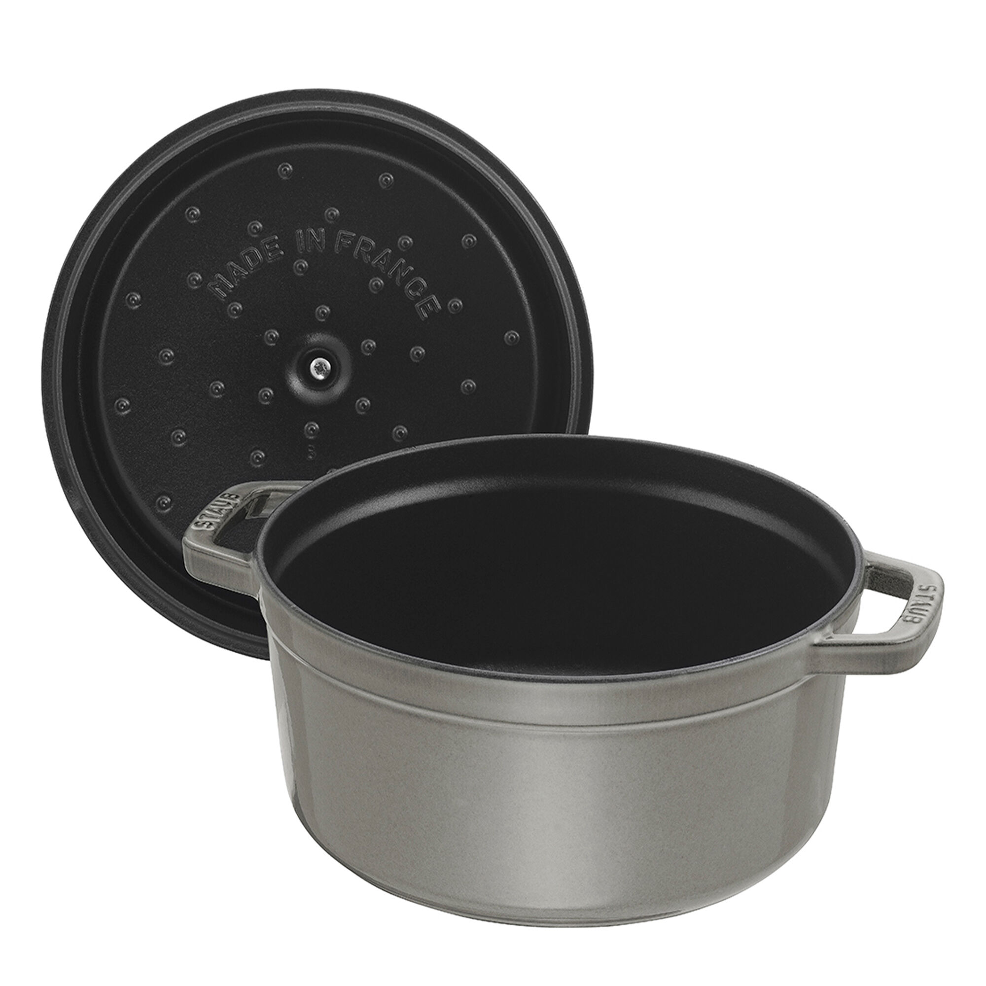 Staub La Cocotte rund støbejernsgryde 16 cm / 1,2 l, grafitgrå