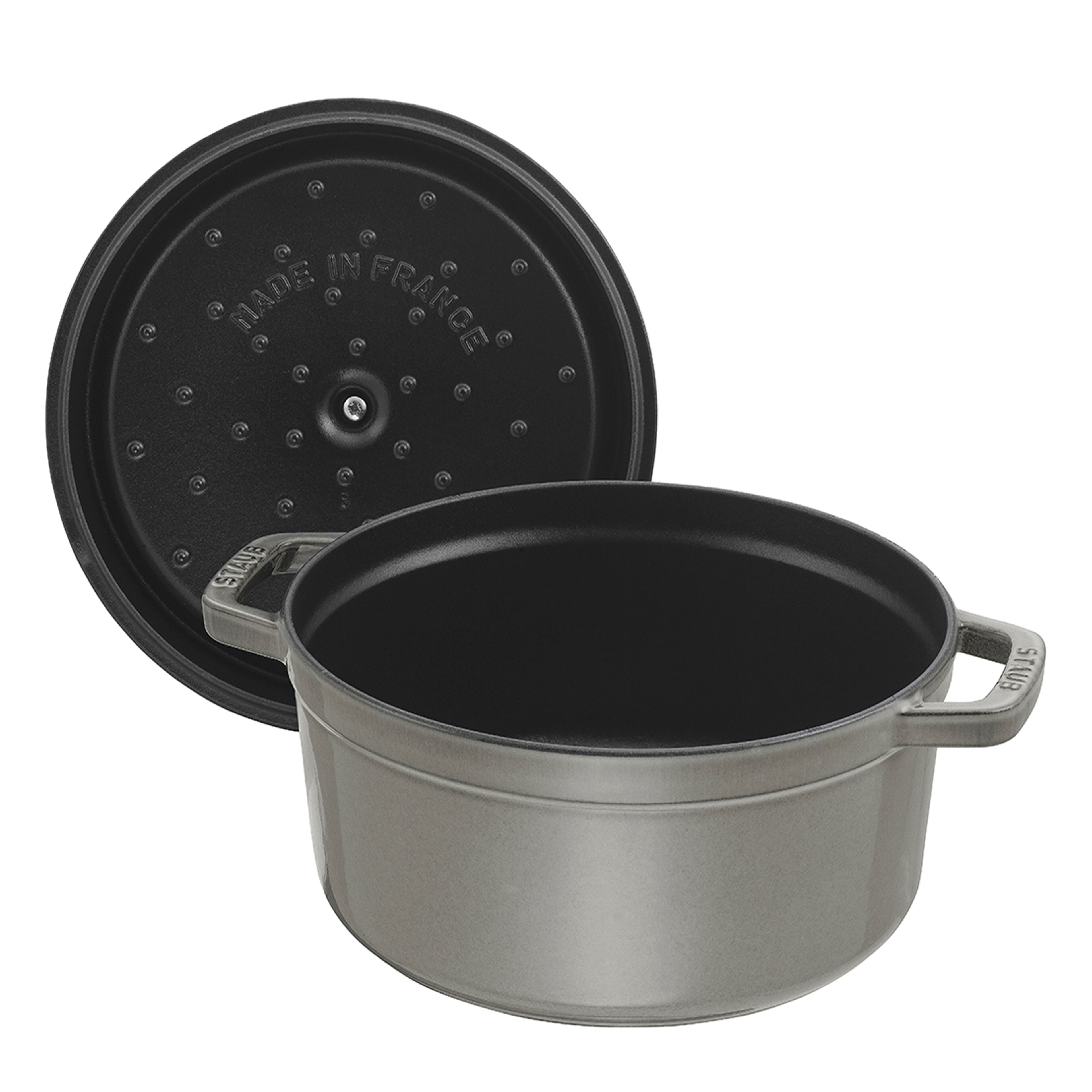 La Cocotte rund gjutjärnsgryta 16 cm / 1,2 liter, grafitgrå