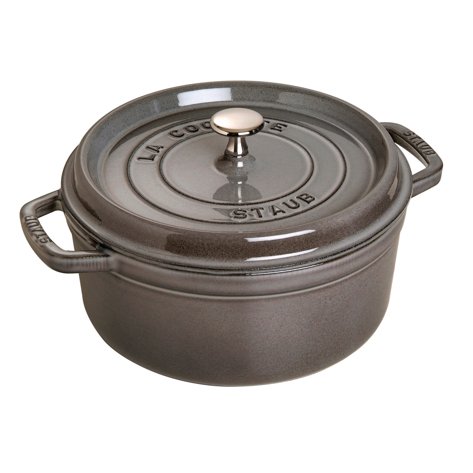 Staub La Cocotte rund støbejernsgryde 18 cm / 1,7 liter, grafitgrå