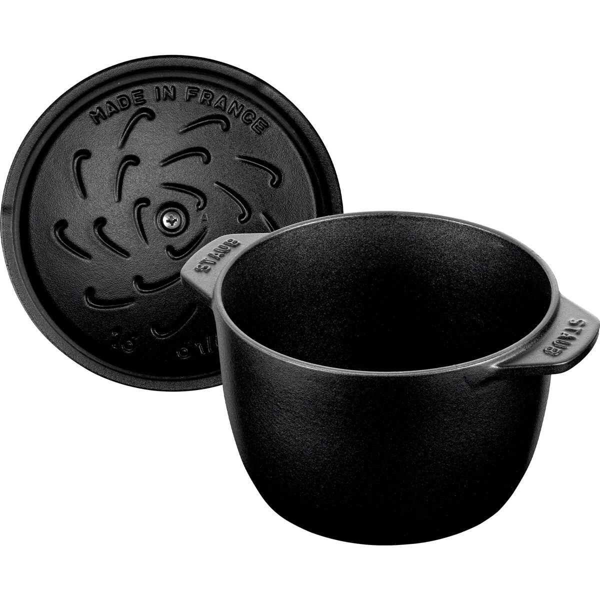 La Cocotte risgryta i gjutjärn 16 cm/1,75 liter, svart