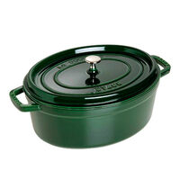 La Cocotte oval gjutjärnsgryta 33 cm / 6,7 liter, basilikagrön
