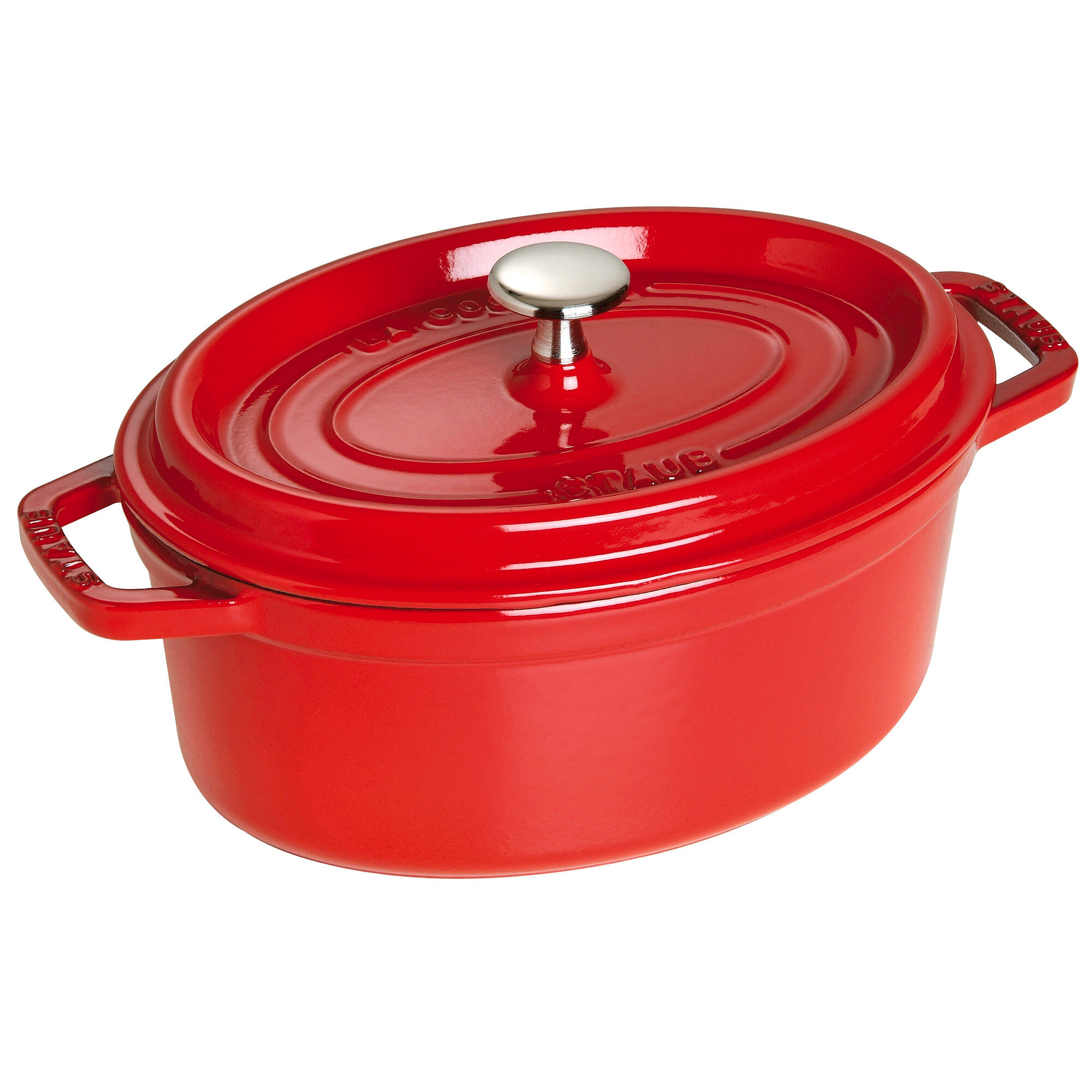 Staub La Cocotte oval støbejernsgryde 23 cm / 2,35 l, kirsebærrød