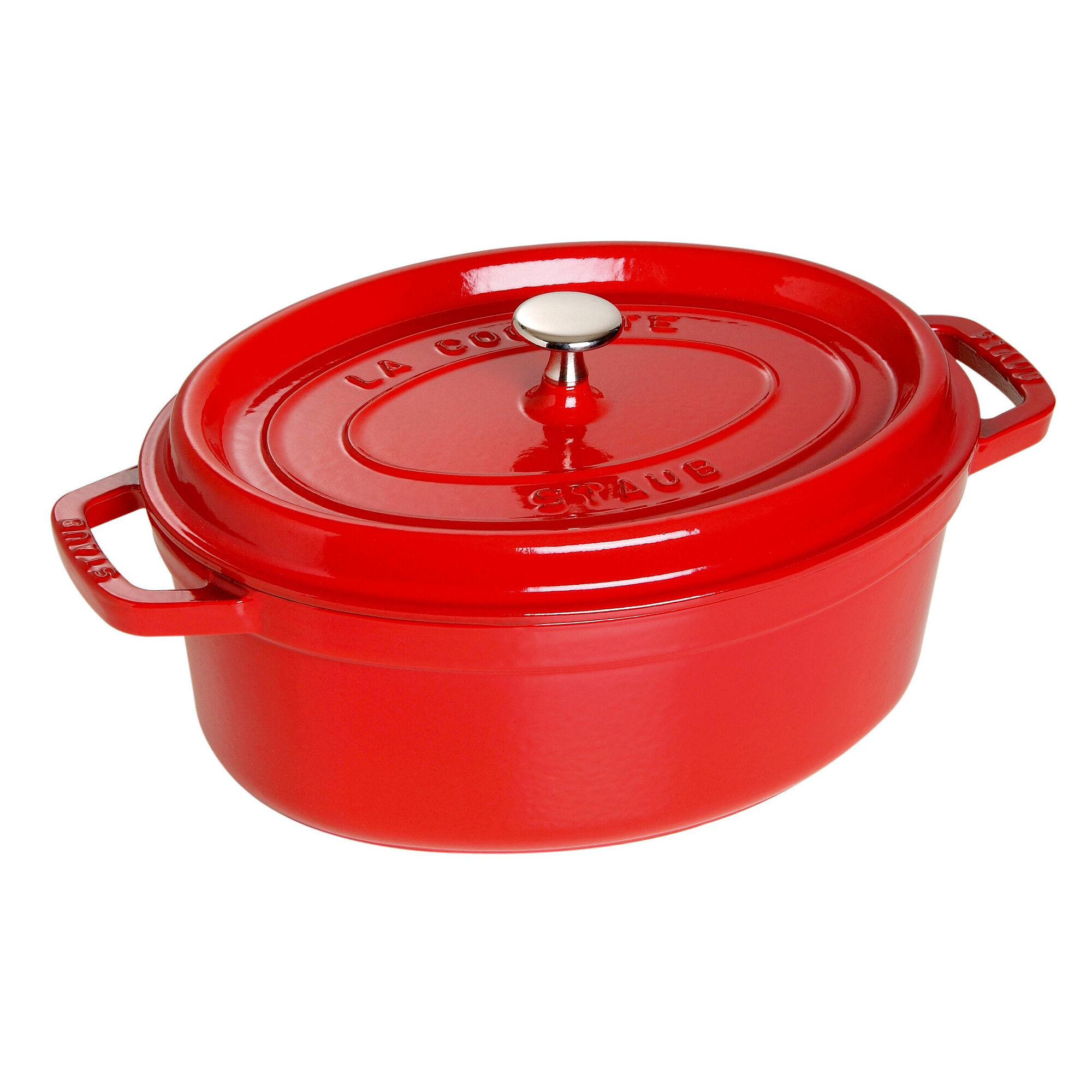 Staub La Cocotte oval støbejernsgryde 29 cm / 4,2 liter, kirsebærrød