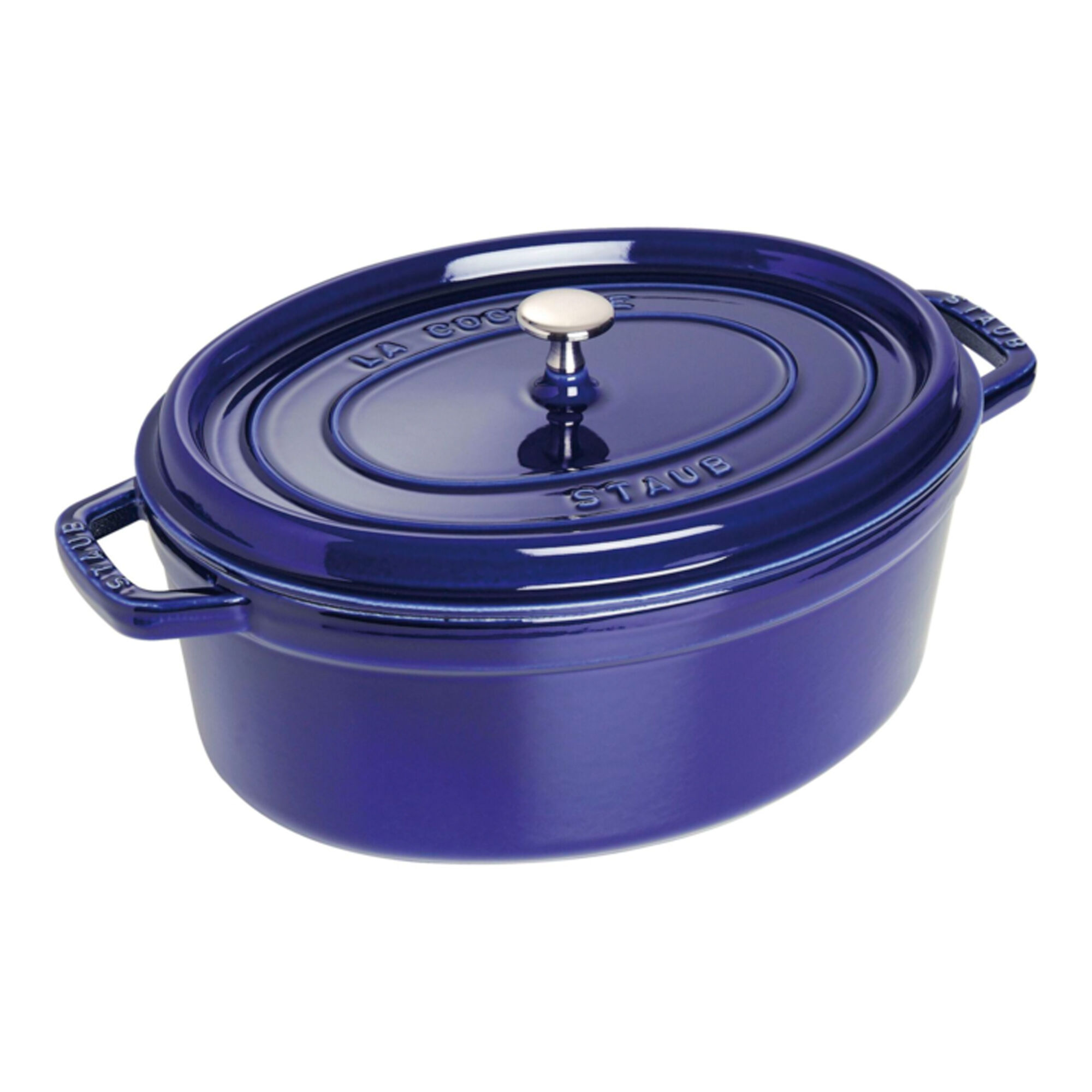 Staub La Cocotte oval støbejernsgryde 31 cm / 5,5 liter, mørkeblå