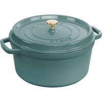 La Cocotte rund gjutjärnsgryta 28 cm / 6,7 liter, eukalyptusgrön