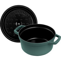 La Cocotte rund gjutjärnsgryta 20 cm / 2,2 liter, eukalyptusgrön