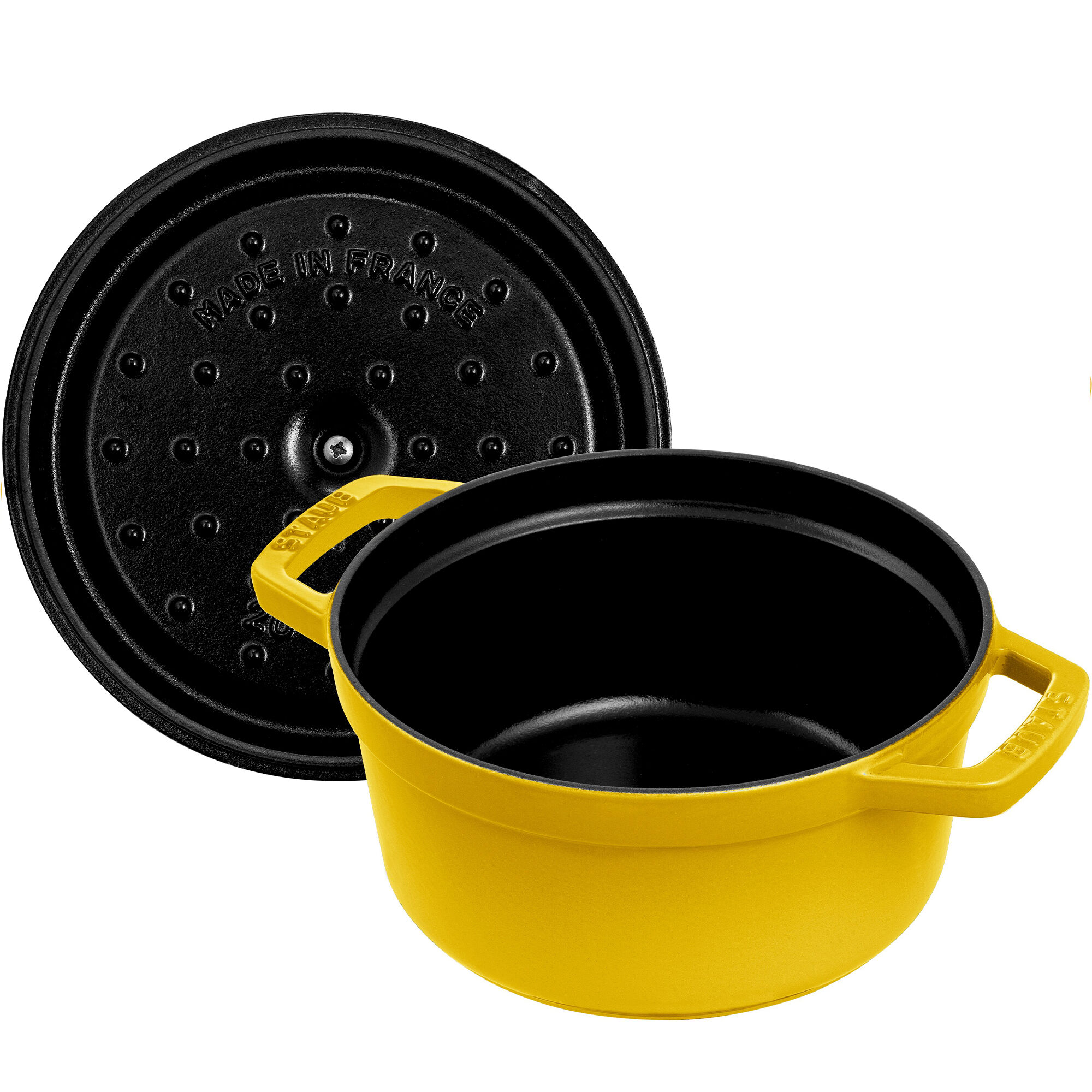 Staub La Cocotte rund støbejernsgryde 20 cm / 2,2 l, citron