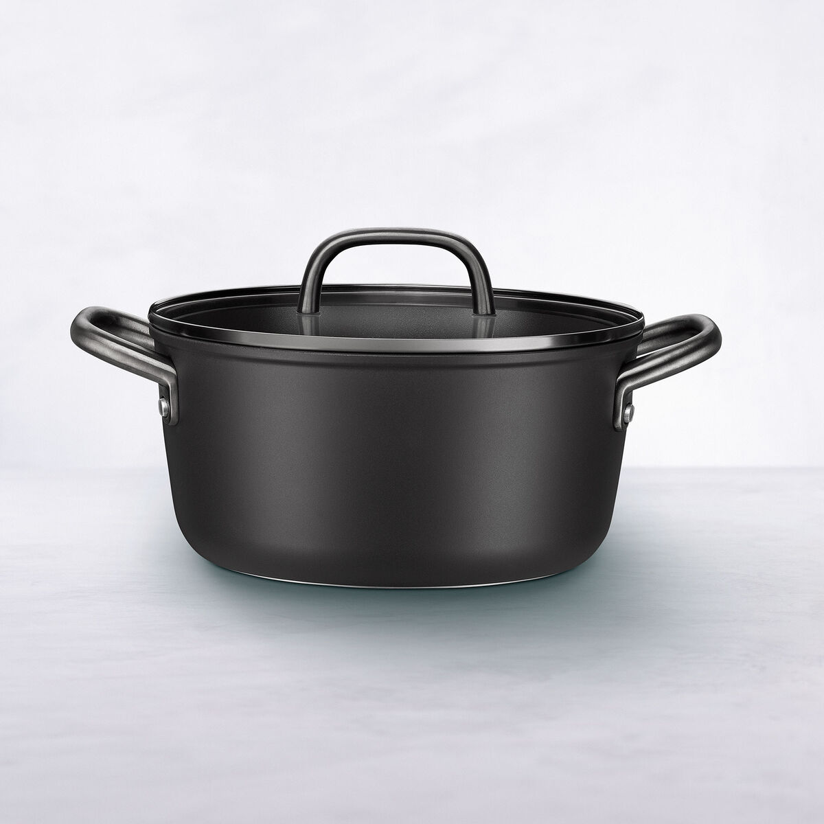Milano gryte med glasslokk 24 cm, svart