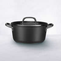 Milano gryte med glasslokk 24 cm, svart