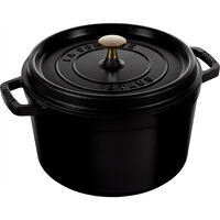 La Cocotte dyp støpejernsgryte 24 cm, svart
