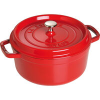 La Cocotte rund gjutjärnsgryta 24 cm / 3,7 liter, körsbärsröd