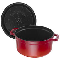 La Cocotte rund gjutjärnsgryta 24 cm / 3,7 liter, körsbärsröd