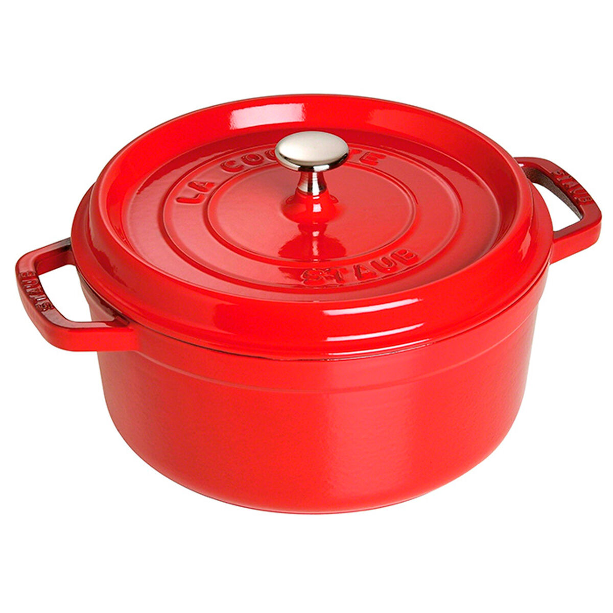 La Cocotte rund gjutjärnsgryta 26 cm / 5,2 liter, körsbärsröd