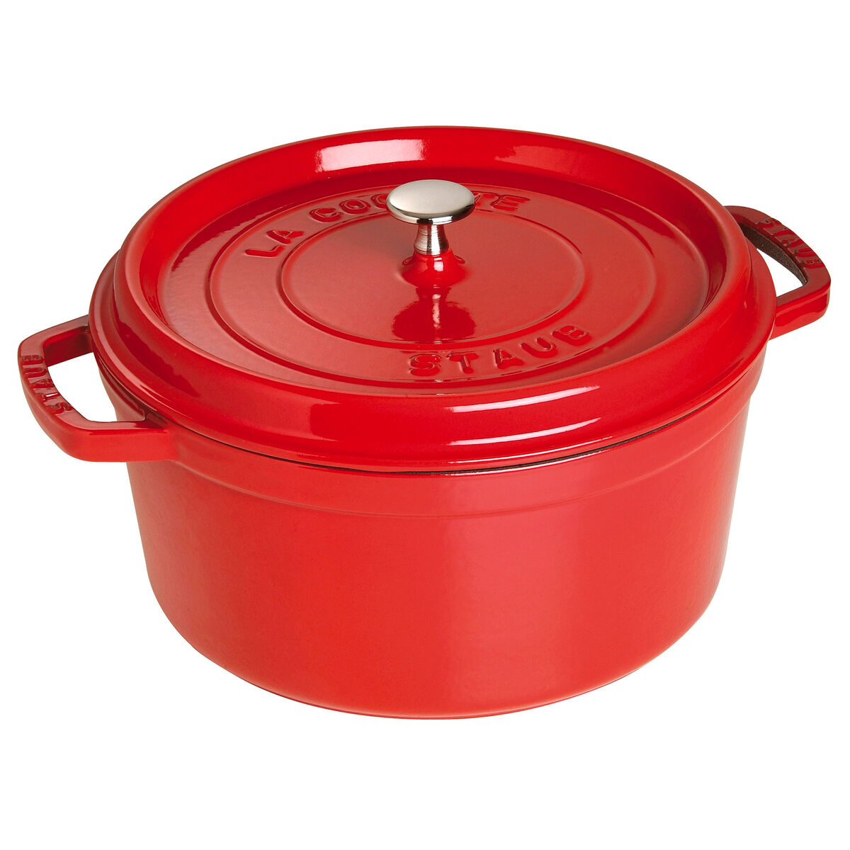 La Cocotte rund gjutjärnsgryta 28 cm / 6,7 liter, körsbärsröd