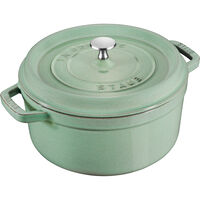 La Cocotte rund gjutjärnsgryta 24 cm / 3,7 liter, salviagrön