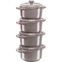 Mini-Cocotte grytset 4-pack, grå